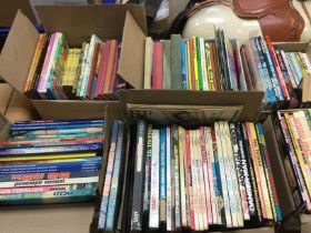 Nine boxes of vintage sci-fi and children's books