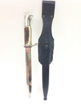 A German K98 Dress Bayonet By E.Pack With Horn Han