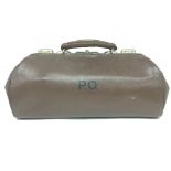 A G.P.O Gladstone leather bag . Postage category C