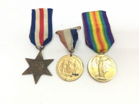 3 British WWI Medals Awarded to Cpl Mettham.