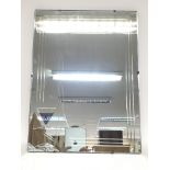 An art deco mirror, 44x59cm postage category D