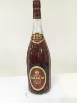 A bottle of Camus Grand V.S.O.P Cognac a one litre