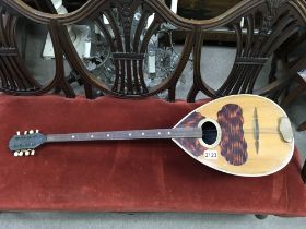 A vintage long necked mandolin, 97cm.- NO RESERVE