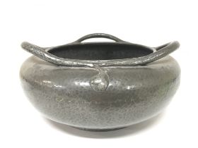 A S.G pewter fruit bowl, 25cm in diameter postage