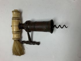 An antique patent bronze corkscrew.