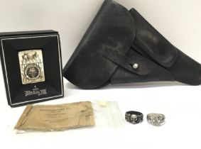 A Collection of WW2 and other items including a Ge