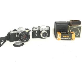 Vintage Cameras including A Russian Zenti 3m, Pent