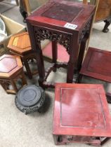 A Collection of six small Chinese stands .