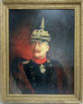 A gilt framed painting of Kaiser Wilehelm II, 79cm x 65cm.