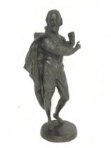 A late 19th century bronze figure of William Shake