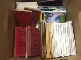 A box of cricketing books from the 1920s onwards p