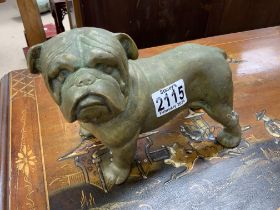 A cast brass model of a British Bulldog.