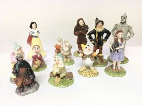 A Royal Doulton Ceramic figure group Snow White and the seven Dwarfs a limited edition set and a set