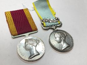 Victorian medals including a 1842 China War medal presented to a Henry Trim 98th regiment foot & a
