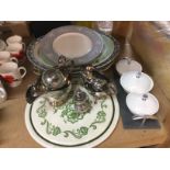 Three Minton dinner plates and other examples plus
