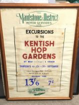 Vintage framed Maidstone & District Motor services