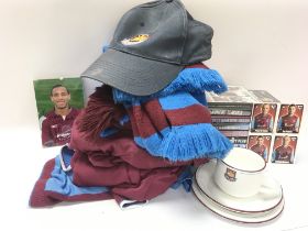 West Ham Ephemera including DVDs, Shirts and scarv