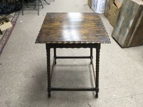 An Oak Occasional Table. 45cm x 45cm x 62cm.