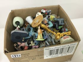 A box containing a quantity of Disney ceramic and