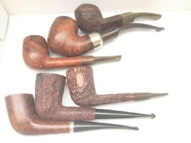 6 Vintage Pipes Including Petersons P Lip.