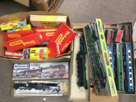 Two boxes of model trains comprising Triang and Ki