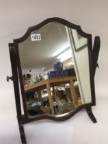 An Edwardian Mahogany dressing table mirror with a