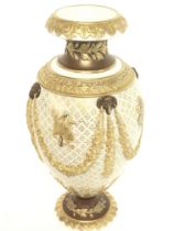 Wedgwood late 19th century Queensware gilt bronze