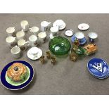 A collection of assorted ceramics including Copenh