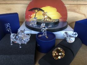 A collection of Swarovski Disney Characters from T