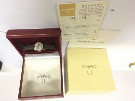 A ladies Omega Automatic wrist watch with date ape