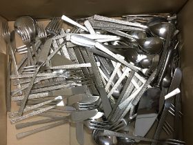 Modern design silver plated cutlery including kniv