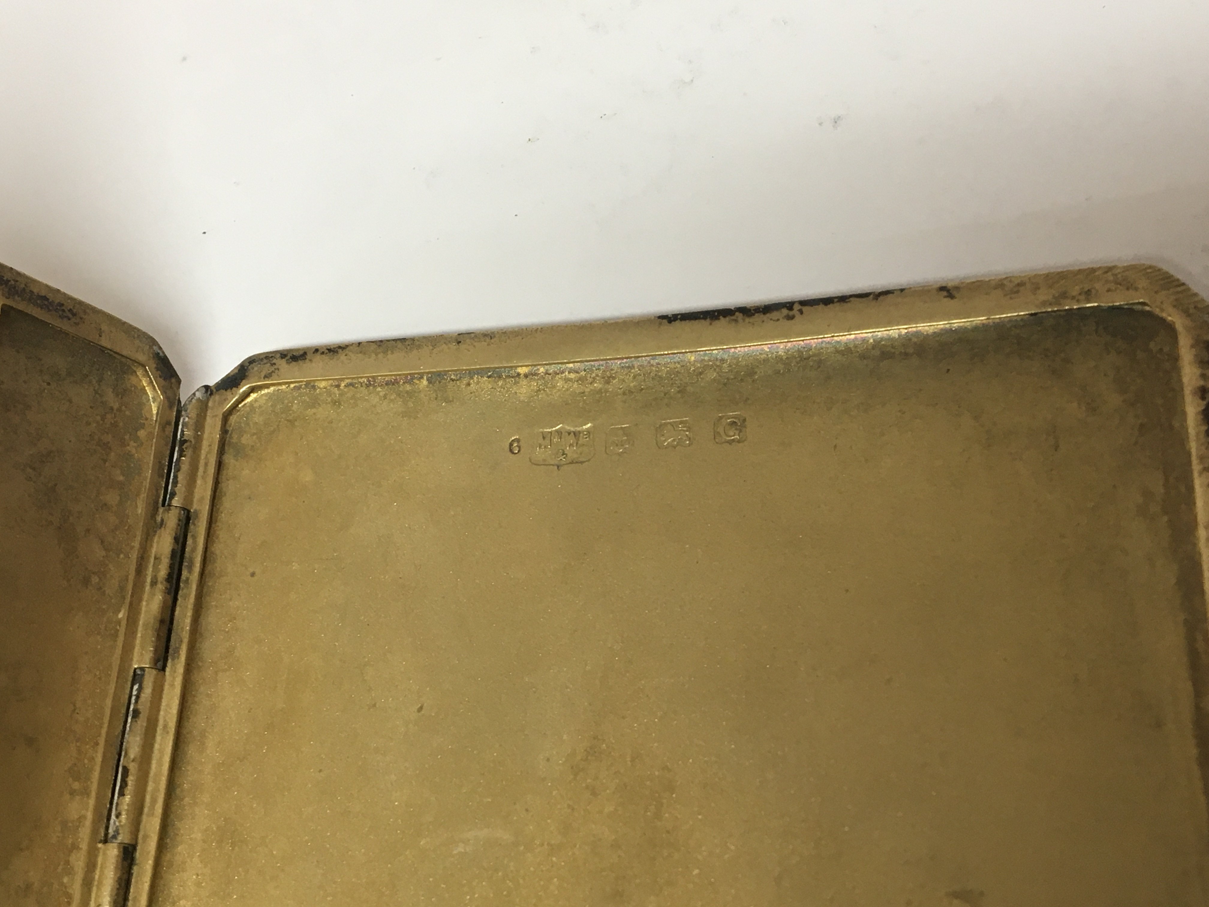 A Silver cigarette case maker Mappin Birmingham ha - Image 2 of 2