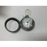 An 18th century silver pear cased pocket watch wit