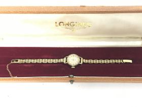 A vintage Ladies Longines 9ct gold watch, 16.88g.