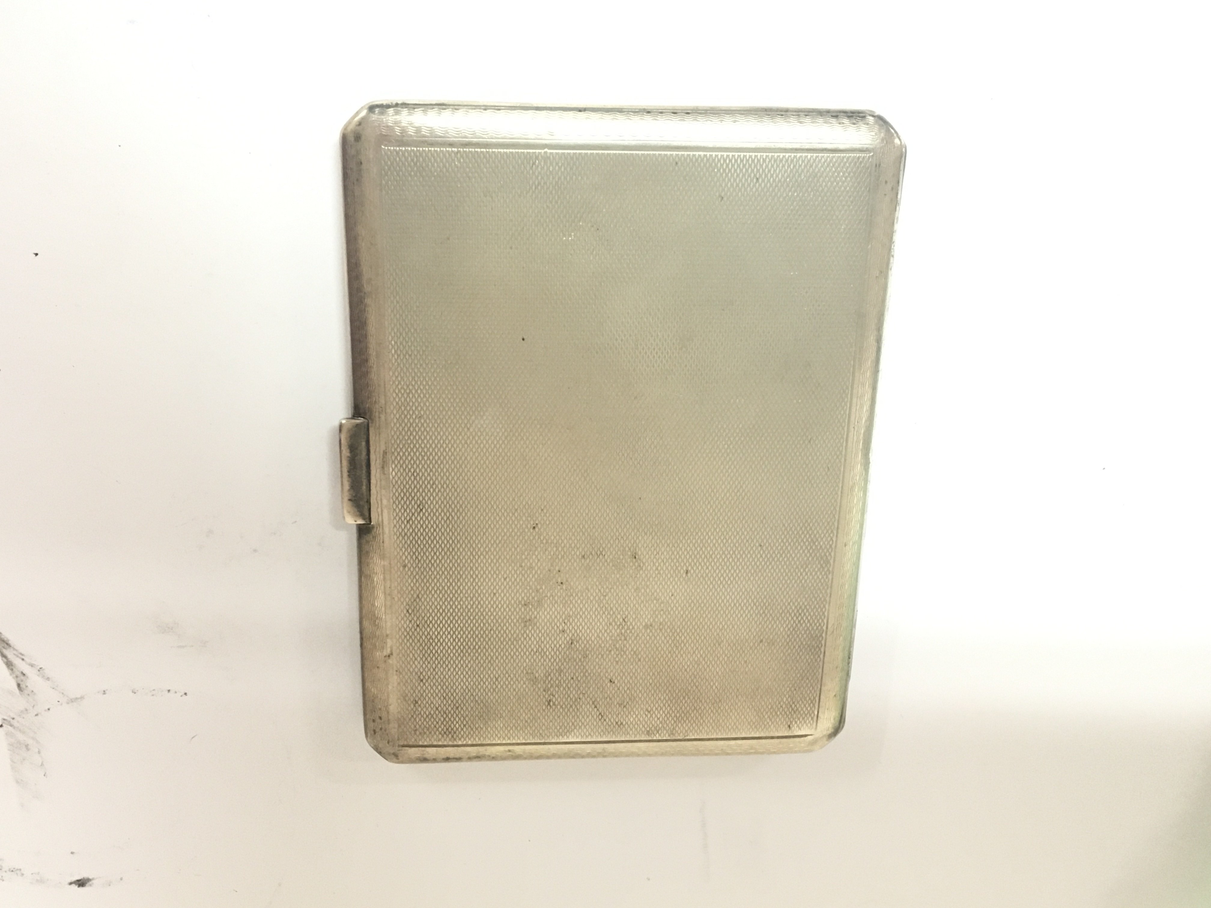 A Silver cigarette case maker Mappin Birmingham ha