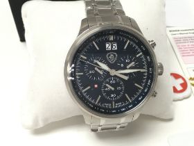 A Scania V8 Swiss made chronograph watch. 45mm cas