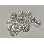 A set of 15 identical good size CZ brilliant cut s