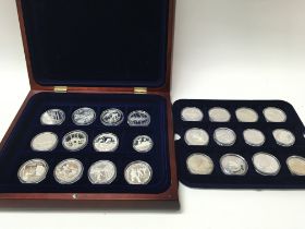 A collection of 24 silver Olympic Games coins incl