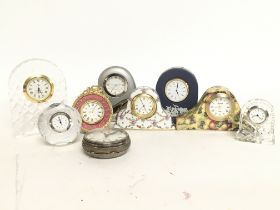 A collection of miniature clocks including Royal D