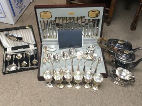 A Collection of of silver plated items including a