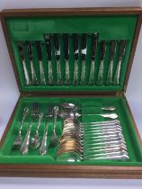 A canteen of silver plated Viners cutlery. Shippin