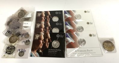 6 Royal Mint UK fine silver Â£20 coins, A Maria Th