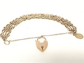A 9ct Gate bracelet, overall weight 20.6g