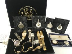 Collection of various vintage watches including Se