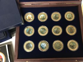 A large collection of commemorative coins The Firs