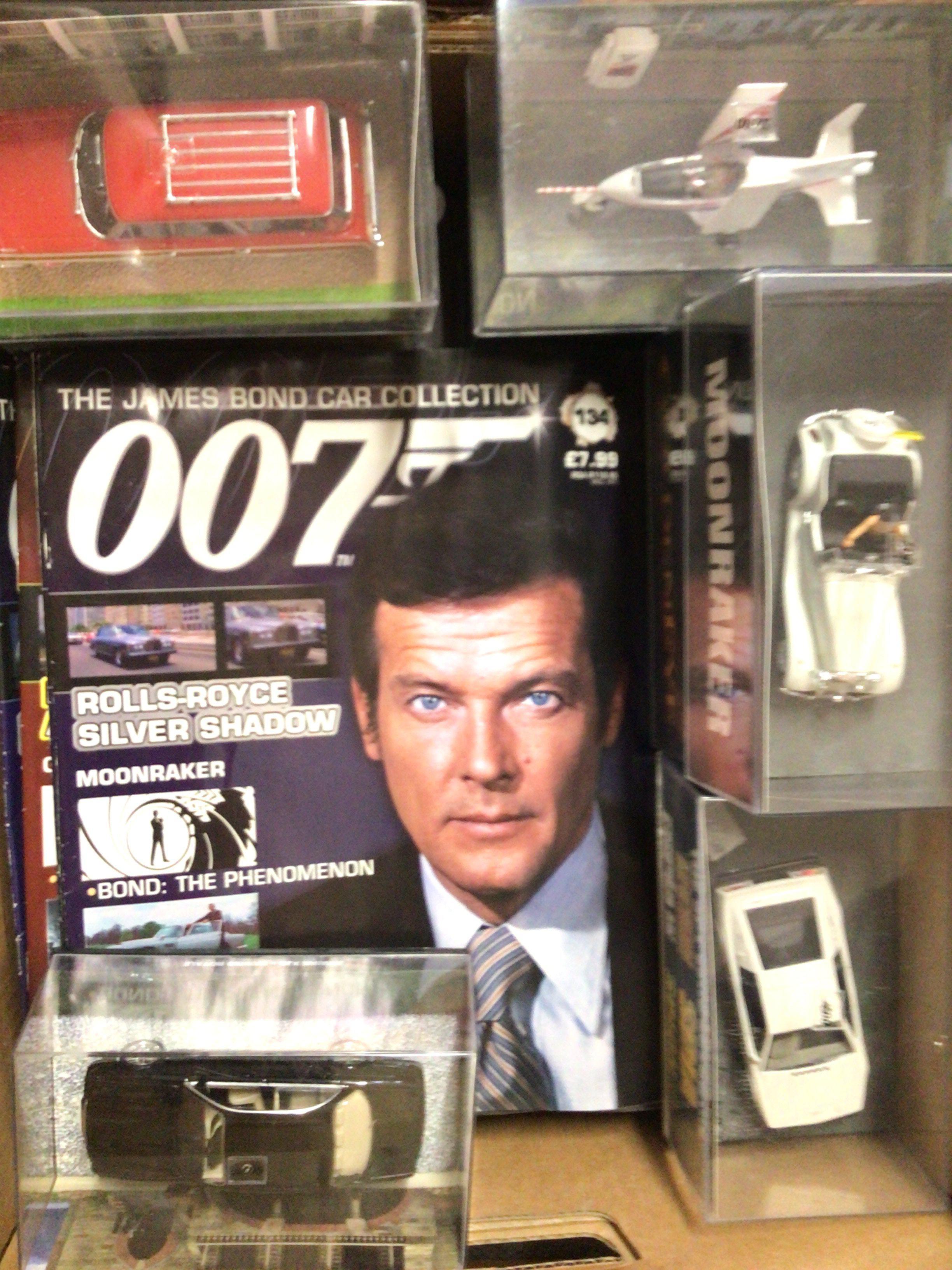 6 Boxes Containing the Complete James Bond Car Col