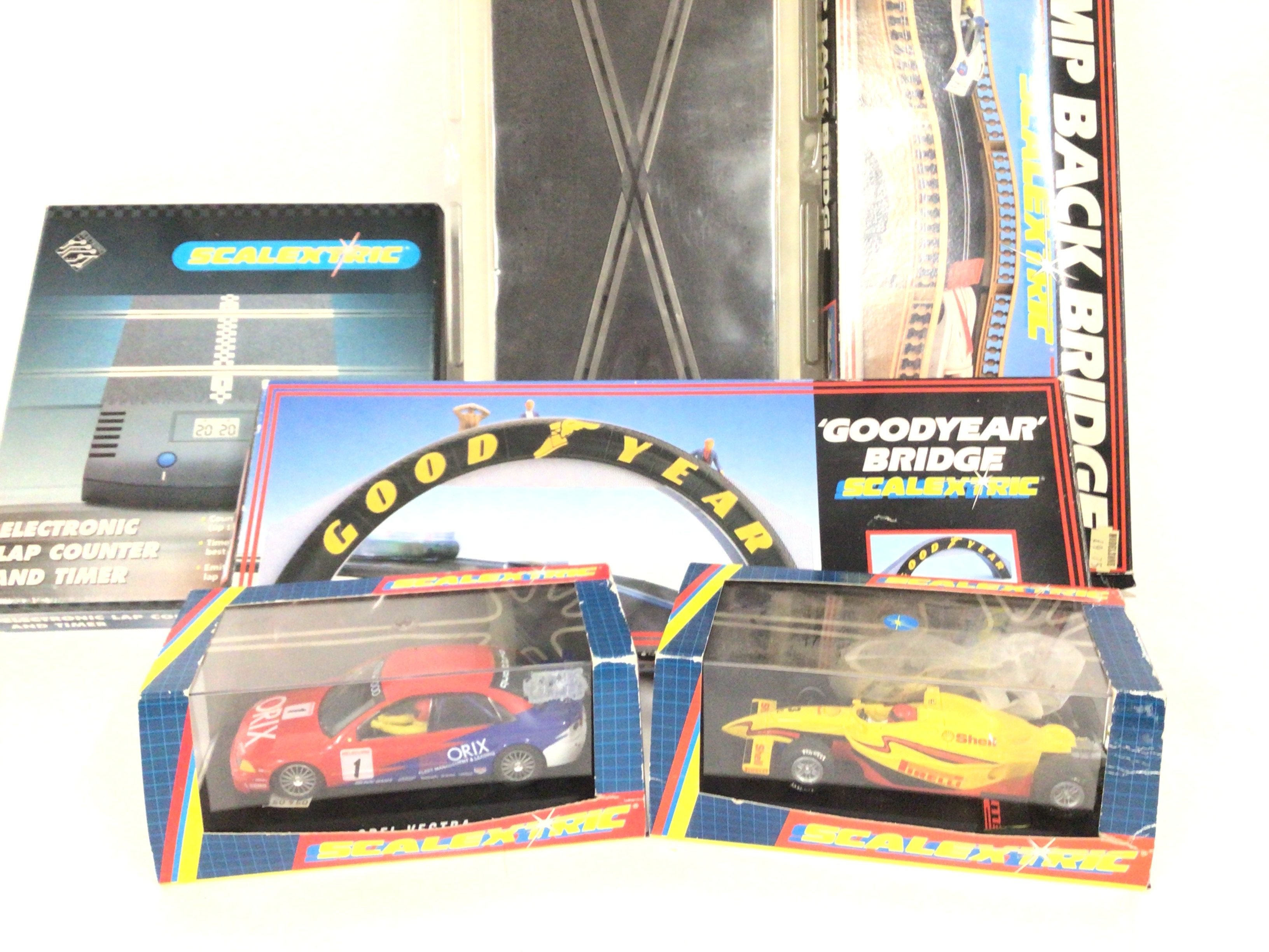 2 X Boxed Scalextric Cars and Accessories.