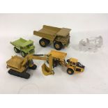 A collection of 5 construction vehicles 4x metal 1