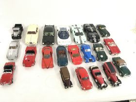 A collection of 21 loose Playworn model cars by va