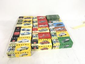 A collection of 18 Lledo boxed cars in the Vanguar